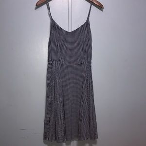 *Gingham Print Dress with Zip Up Side*